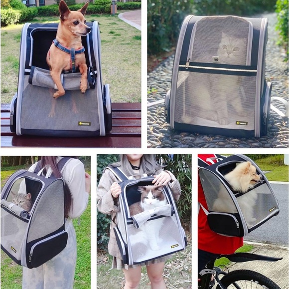 Texsens Pet Backpack Carrier for Small Cats or Dogs. Beige.Like new, never use. - Picture 4 of 6